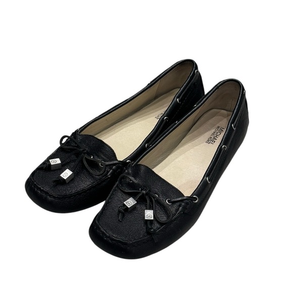 Women’s Michael Kors Sutton Black Leather Slip- On Tassel Loafers: 7.5 - Picture 1 of 10